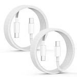 iPhone 15 Charger Cable 2M 2Pack, 60W USB C to USB C Fast Charging Cable, Type C to C Cord Lead Braided USB C Cable for Apple iPhone 15 Plus/15 Pro/15 Pro Max, iPad Pro/Air/Mini, Samsung