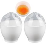 2 Pcs Egg Poachers Microwave Egg Cooker for Boiled Eggs Quick Poached Eggs Maker Poacher Cups Easy Boil Egg Boiler Cup for Kitchen Restaurant