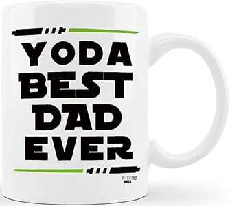 Funny Dad Mugs for Father's Day Yoda Best Dad Ever World's Awesome Daddy Gag Gifts Birthday Christmas Novelty Gift Idea for Dads Ceramic Coffee Mug Cup White by Classic Mugs