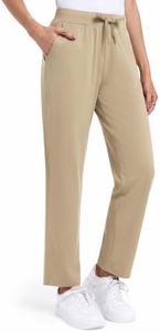 IESOCO Golf Pants Women Ankle Khaki Pants for Women Stretch Straight Leg