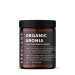 100% Organic Aronia Berry Powder 125g - Made from 100% Aronia Berry Sourced Straight from Farm - Fights Free Radicals - Raw, Vegan and Gluten-Free - Non-GMO - Recyclable Glass Jar