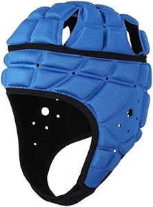 Surlim Rugby Soft Helmet Soccer Headgear Scrum Cap 7v7 Flag Football Headguard for Adult Large (Blue)