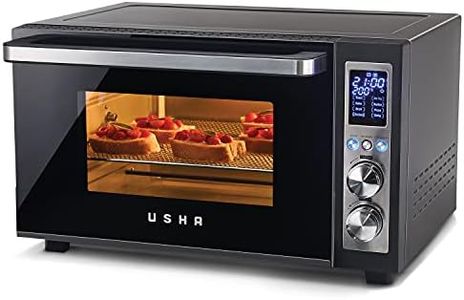 Usha CALYPSO Digital Air Fryer Oven Toaster Grill (OTG) 30 Litre capacity All in one- Air Fry, Bake, Dehydrate, Toast, Broil | Digital Display | 8 Cooking Options, 8 accessories |2 Yrs Warranty Black