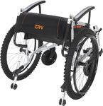 MobiQuip All Terrain, Lightweight, Folding, Manual Self Propelled Aluminium Wheelchair, Quick Release Wheels, Silver Frame, 18 inch Seat.