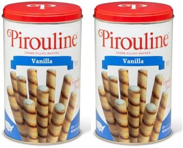 Pirouline Rolled Wafers – Vanilla – Rolled Wafer Sticks, Crème Filled Wafers, Rolled Cookies for Coffee, Tea, Ice Cream, Snacks, Parties, Gifts, and More – 14.1oz Tin 2pk
