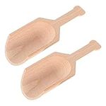 2pcs Bath Salt Wood Scoops, Washing Powder Spoon, Multipurpose Wooden Spoon for Flour Sugar Cereal Coffee Bean