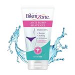 Bikini Zone Anti-Bumps Shave Gel - Close Shave w/ No Bumps, Irritation, or Ingrown Hairs - Dermatologist Recommended - Clear Full Body Shaving Cream﻿ (5 oz)