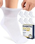 Pembrook White Diabetic Socks for M