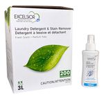 Excelsior Laundry Detergent Fresh Scent Bundle (3 Liter Box with Stain Remover - New Look)