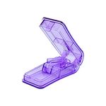 Pill Cutter, Portable 2-in-1Pill Splitter with Blade and Storage Compartment for Small or Large Pills Cut in Half Quarter for Pills Tablets (Purple)