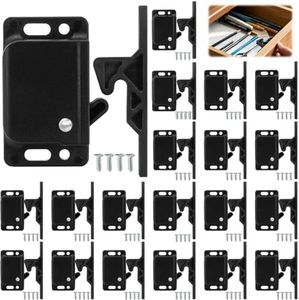 Tebery 20 Pack RV Drawer Latches Catches, Cabinet Door Latch 10 LBS Pull Force with Mounting Screw, Drawer Latches Replacement for Travel, Camper, Trailer, Motorhome, Home Office