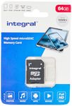 Integral UltimaPro - Memory Card 64 GB microSDHC/XC 100MB/s Class 10 UHS-I U1/ V10 + Adapter