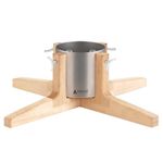 Tree Nest Rustic Christmas Tree Stand for Real Tree Up to 7.2 ft Sliver Tree Base Holder Christmas Decor Decoration Stand (Medium) (Silver)