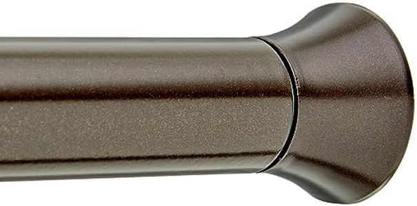 Amazon Basics Adjustable Shower Curtain Tension Curtain Rod - 107-185 cm, Bronze