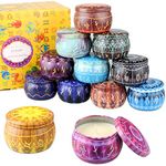 EUPNHY 12 Pack 4.4Oz Zodiac Constellations Scented Candles Gift Set Strong Fragrance Aromatherapy Candle Set Decorative Candles for Home Scented Candle Relaxation Gifts for Women.