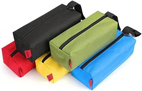 YOOFAN Small Tool Bags – Heavy Duty 1680D Waterproof Fabric Tool Pouch, Black/Red/Blue/Green/Yellow, 5-Packs