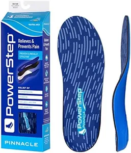 PowerStep Pinnacle Insoles - Orthotics for Plantar Fasciitis Relief - Full Length Orthotic Insoles for Arch Support with Moderate Pronation - #1 Podiatrist Recommended (M 11-11.5 W 13-13.5)