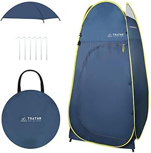 TRATHM Camp Shower Tent Pop Up Changing Tent Privacy Shelter for Portable Toilet & Bathroom (Midnight Blue)