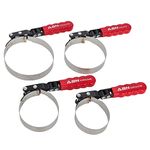 Abn 4pc Swivel Oil Filter Wrench Set - 2-3/4 to 5-1/4in Strap Wrench Heavy Duty Oil Filter Wrenches for Oil Changes