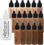 Belloccio Master Set Of All 17 Foundation Shades of Belloccio's Professional Cosmetic Airbrush Makeup, 1/2 oz. Bottles plus a 2 oz. Moisturizing Primer