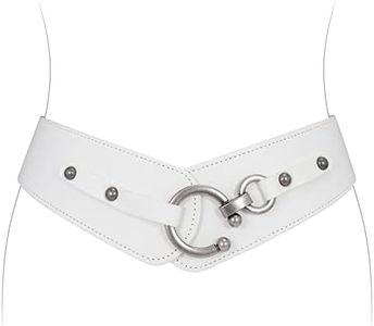 JASGOOD Women's Fashion Vintage Wide Elastic Stretch Waist Belt With Interlock Buckle Halloween Belt