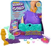 Kinetic Sand, Mermaid Crystal Playset, 481g of Play Sand, Gold Shimmer Sand, Storage and Tools, Sensory Toys for Kids Aged 3 and up