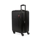 SwissGear 8018 Hardside Expandable Luggage with Spinner Wheels, Black, Checked-Large 27-Inch, 8018 Hardside Expandable Luggage with Spinner Wheels