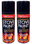 High Temperature Black Matt Stove Spray Paint Food Burners BBQ'S & Stoves 400ml (2)