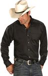 Ariat Western Shirt Mens Solid Twill Long Sleeve XLT Black 10000502