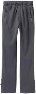 Men’s Side Zip Adaptive Fleece Tearaway Pants for Seniors - Ash MED