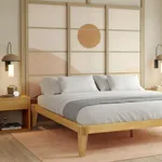 Chalipa Basic Bed Frame Without headboard - Natural -Full