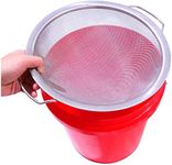 Fine Mesh Paint Strainer 60 Mesh Stainless Steel Paint Filter Emulsion Honey Funnel Filter Cover Fits 5 Gallon Paint Bucket Filter Tool Insert Strains