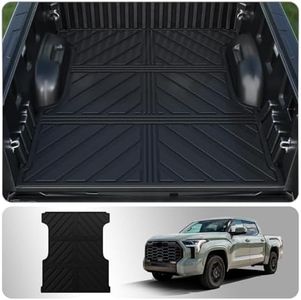 Thinzyou Truck Bed Mat Compatible with 2022 2023 2024 Toyota Tundra Bed Mat Trunk Bed Mat TPE All Weather Truck Bed Liner 5.5ft Short Bed Liner 2023 Tundra Accessories (Upgraded,5.5ft Short Bed Mat)