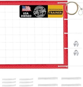 YNSZAS 𝙉𝙀𝙒 Professional Volleyball Net Heavy Duty, 46 FT Aircraft Steel Cable, Upgraded Weather Resistant, Portable for Outdoor & Indoor, Pool, Trees, Backyard, Yard, Beach, Park, 32x3FT(Net Only)
