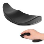 Crysendo Ergonomic Wrist Pad for Mouse & Keyboards | Skin-Friendly Smooth Movement Palm Support for Home/Office/Gaming | RSI & Carpal Tunnel Syndrome Wrist Pain Relieving Mouse Hand Rest (Black)