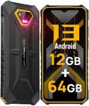 Ulefone Armor X13 Rugged Cell Phones 2023, 50MP+24MP+8MP Cameras Unlocked Smartphone, 12+64GB Storage, 6.52” Screen, 6320mAh, Android 13, NFC,GPS,Dual 4G Volte T-Mobile Rugged Phones (Orange)