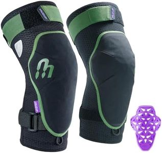 MUZUP Offedge Knee Pads, Sufficient Protection MTB Knee Pads No-Slipping Mountain Bike Knee Pads Removable Padding MTB Knee Pads for Men Knee Pads for Work Snowboarding Knee Pads (Small)(Youth)