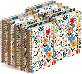 (10-Pack) Lined Spiral Journal Notebook for Women & Men - 100 Pages College Ruled Notebooks, A4 Lined Notebook for Work & Note Taking,Perfect for Office/School/Home,100 GSM Thick Paper, 8.5" x 11", Floral