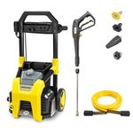 Kärcher K1800PS Max 2250 PSI Electric Pressure Washer with 3 Spray Nozzles - Great for Cleaning Cars, Siding, Driveways, Fencing and More - 1.2 GPM