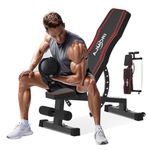 Ajmori Adjustable Weight Bench,Workout Bench for Home Gym,1200LB Stable Incline Decline Exercise Press Bench