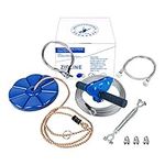 CTSC 29m Zip Wire Kit with 1.8m Stainless Steel Spring Brake and ZipWire Seat For Kids and Adults (blue)