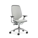 Steelcase Karman Ergonomic Height Adjustable Office Chair with Opaque Seagull Upholstery; Made in Europe