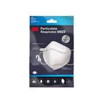 3M Particulate Respirator 9623 FFP2 NR, Comfortable, easy breathing, Filter media filters ≥ 94% of airborne particulate matter incl. Cough/Sneeze particles, Household Dust, Pollen, White, 20 Pack