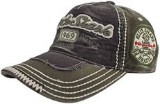 MINAKOLIFE Rock Shark Kingston 1969 Jamaica Distressed Vintage Trucker Baseball Cap Hat (Green)