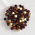 ecofynd 200 Pcs 4 in 1 Assorted Wooden Beads, Shiny Moti for Jewelry Earring Necklace Bracelet Making, Art & Craft Embroidery Work & Beading DIY Kit for Women Girls Kids (Size- 10mm, CS2102)