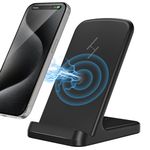 Zestiq Wireless Charger, 15W Wireless Charging Stand for iPhone 16 15 14 13 12 11 Pro Max Plus, Samsung Galaxy S25/S24/S23/S22/S21/S20/S10