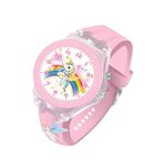 SPIKY 3D Cartoon Kids Analog Watch with LED Luminous 7 Multicolour Glowing Disco Light | Unbreakable Silicone Strap | Children's Birthday Gift | Best Diwali Gift for Boys and Girls of Age 3-13 Years