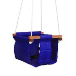 Ashish Swing For Kids|Baby Swing|Jhula For Kids|Kids Swing|Baby Swing Indoor/Outdoor|Baby Cradle|Baby Toddler For 8 To 36 Months. Height 114" And Length 8.5", Material - Cottorn, Wood (Blue) - 8.5 Cm