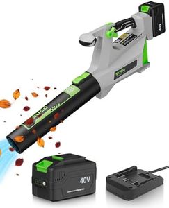 Cordless Leaf Blower with Battery and Charger, 40V Electric Leaf Blower Cordless 110Mph 8.0 Ah 4000Mah Battery Powered Leaf Blowers Multi-Speed & Turbo Mode for Lawn Care, Patio, Garden, House, Depot