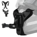 Helmet Mount Chin Strap Clamp for GoPro Insta360 Motorcycle Dirt Bike Accessories, Head View Holder Attach for Go Pro Max Hero 12 11 10 9 8 7 Insta 360 X3 Go3 Ace Pro DJI Action 4 Osmo Pocket 3 Camera